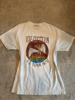 Daydreamer Led Zeppelin U.S. Tour 1975 Graphic Tee in Off-White
